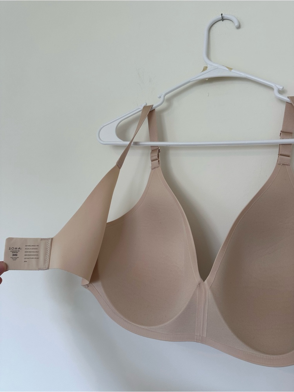 SOMA Vanishing 360 Wireless Bra 34G Tan Nude - Picture 4 of 5